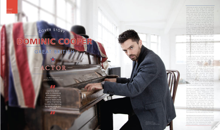 Dominic Cooper for New York Moves Magazine - Grooming by Carlos Ferraz